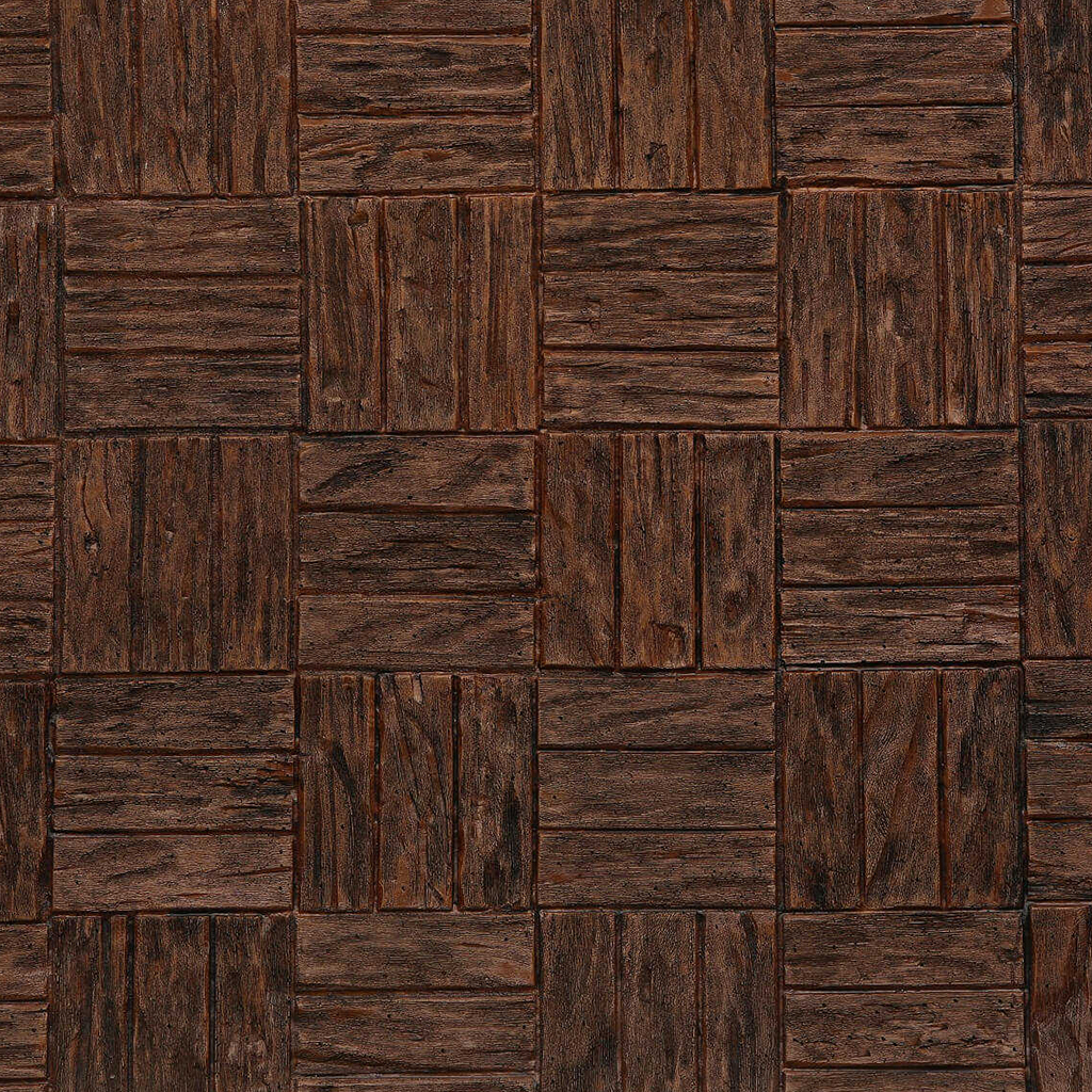 Akasya ağacı desenli kare ahşap duvar paneli