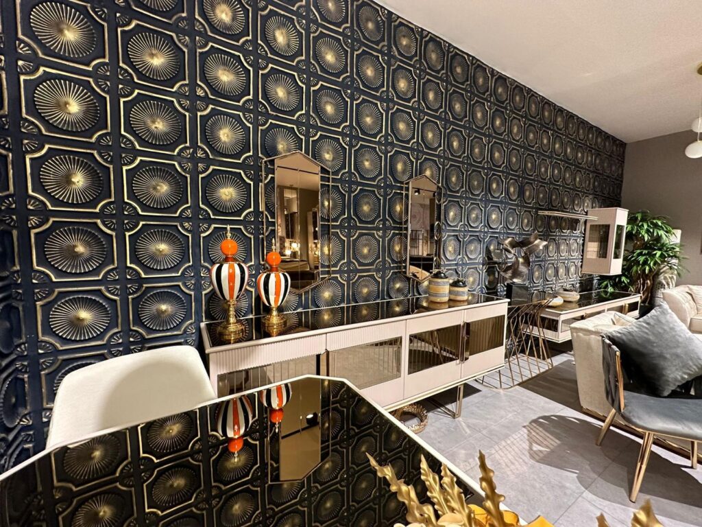 Paradise karo fiber duvar kaplama uygulama, modern salon ve oturma odası dekorasyonu
